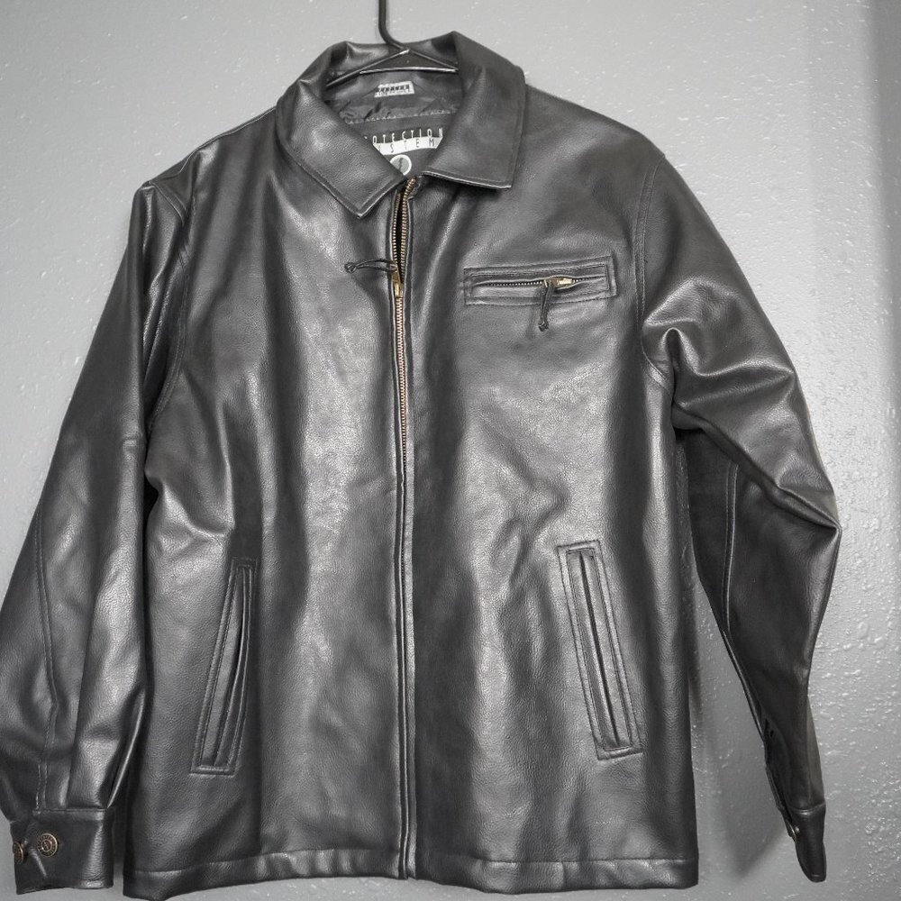 Protection System Womens Black Polyester Zip Up Motorcycle Jacket Size 14/16 - Picture 1 of 8